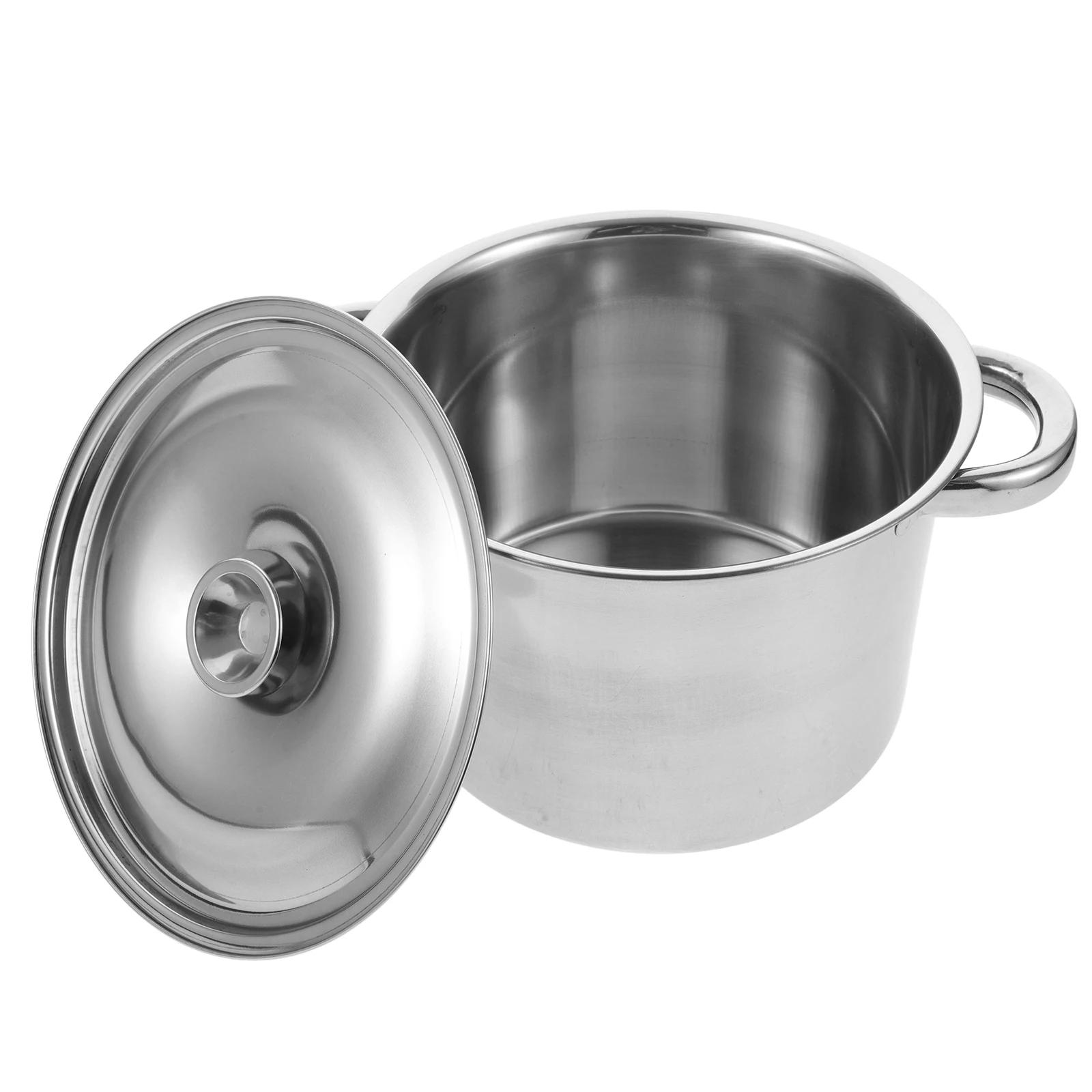 

Stainless Steel Soup Bucket 3.5L Large Kitchen Cookware Oil Storage Pot Deep Cooking Stock Pot Rustproof Food Container
