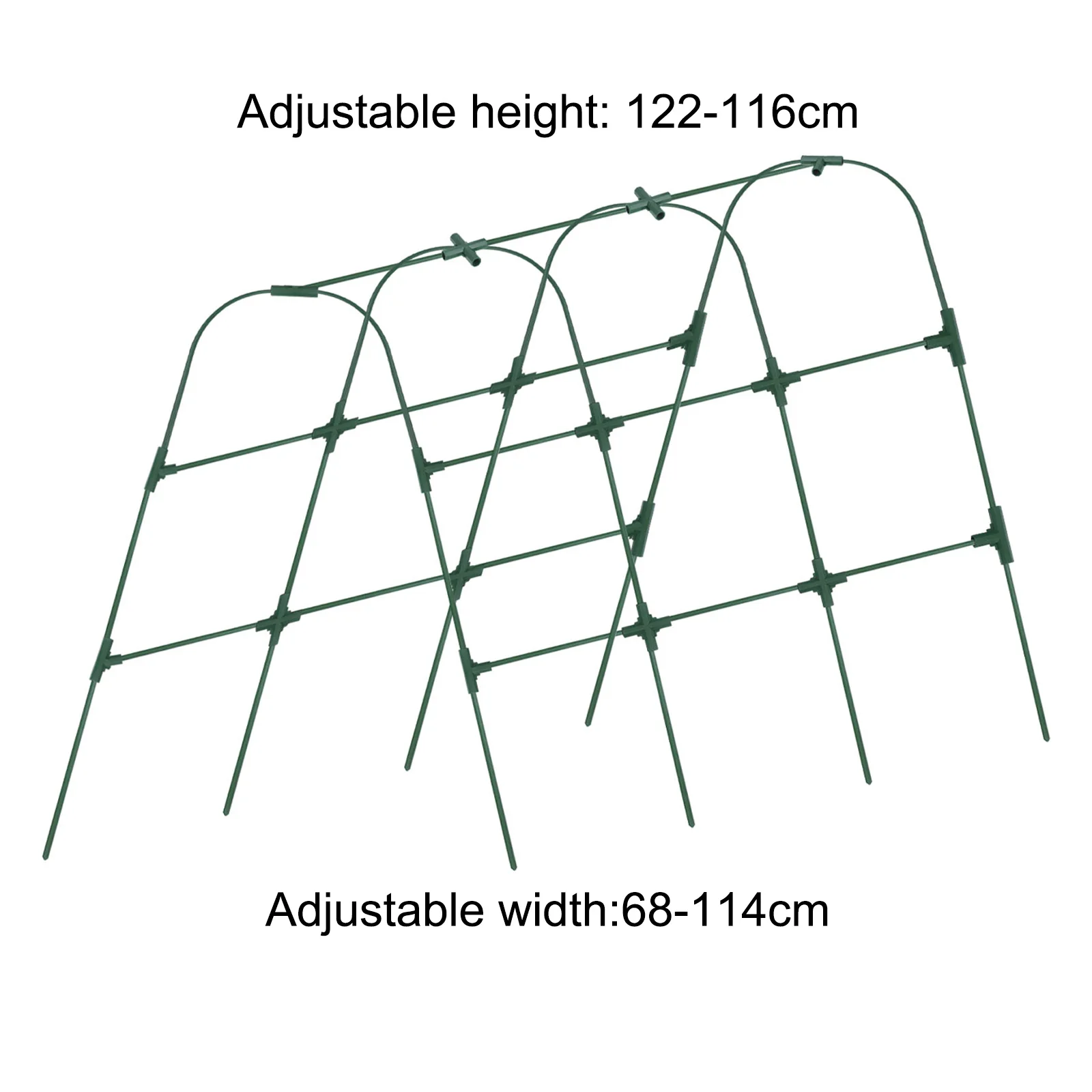 As Shown Cucumber Trellis Complete Trellis Installation Kit U-Shape Trellis Garden Clips Included Plastic-Coated Steel