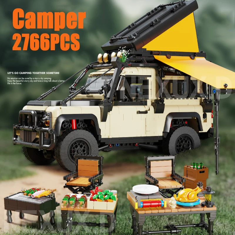 

2766PCS Camper Model Building Blocks Toys Sets Off-Road Vehicle Bricks Creative Ornaments Kids Educational Toys Holiday Gifts