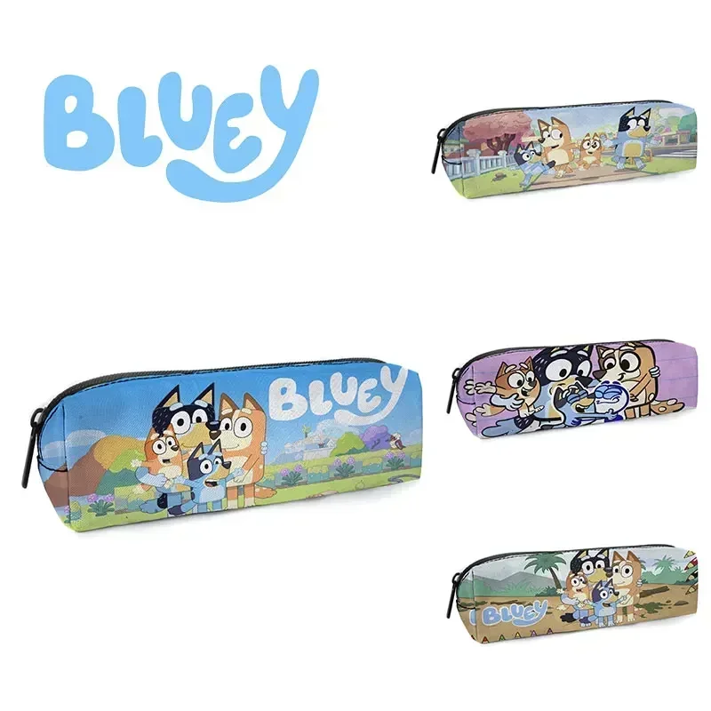 Bluey Pencil Case Bingoes Print Pen Bag Large Capacity Pen Storage Students School Supplies Stationery Kid Birthday Gifts Toys