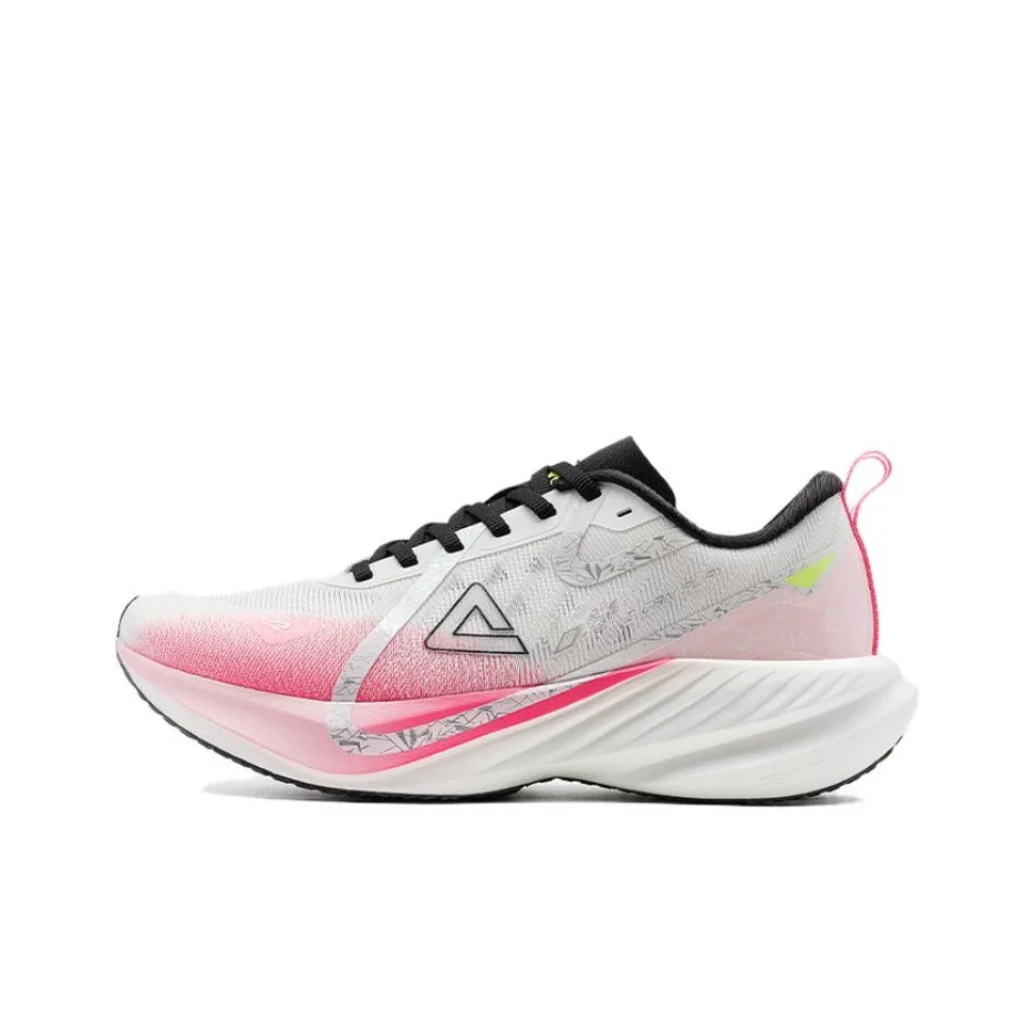 PEAK TAICHI Abrasion Resistant Slip Resistant Low top Casual Training Sprint Running Shoes Women's White Pink EXT52088H/