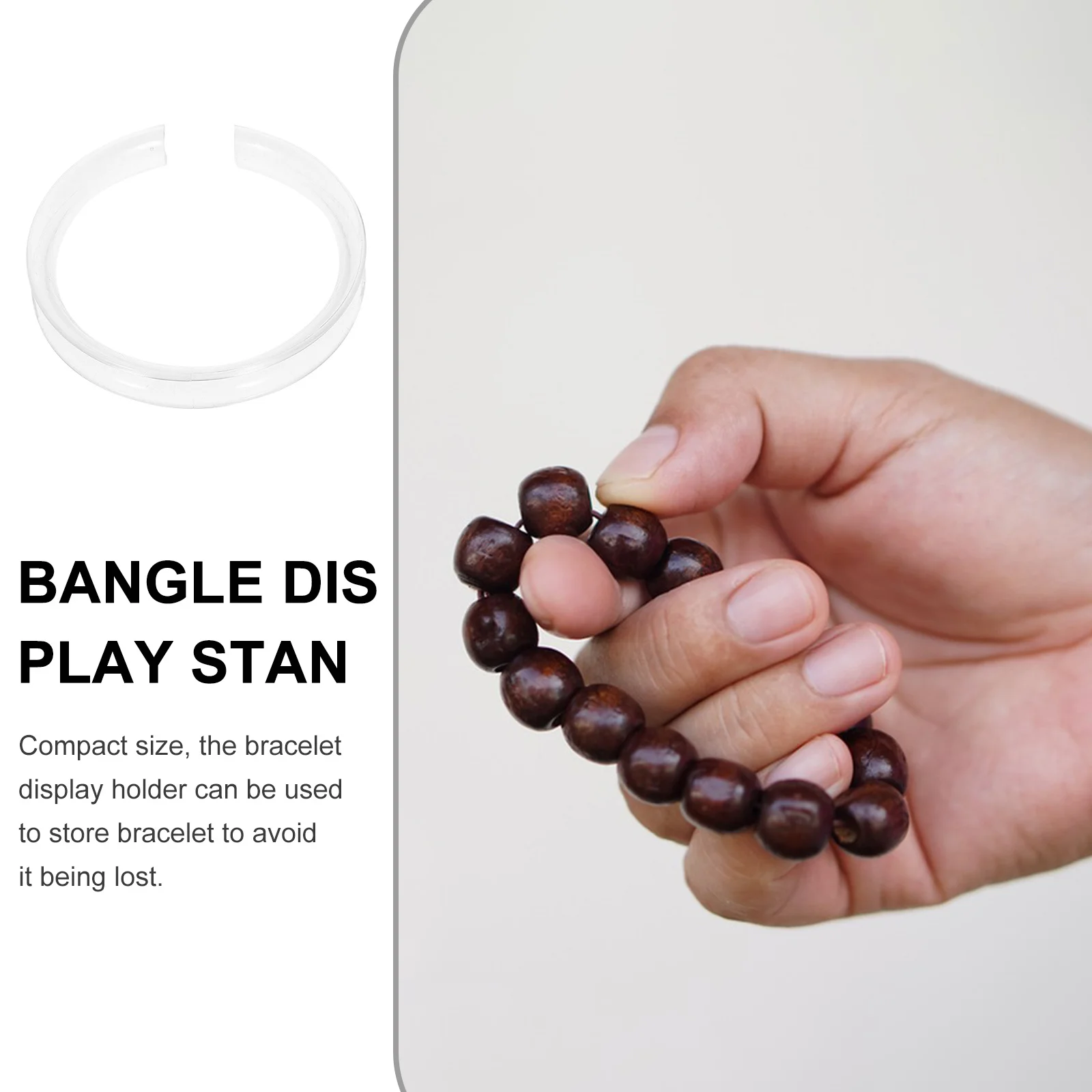 

20Pcs Clear Acrylic Bracelet Display Stand Space-Saving Jewelry Storage Organizer Bangle Holder for Home Vanity Table