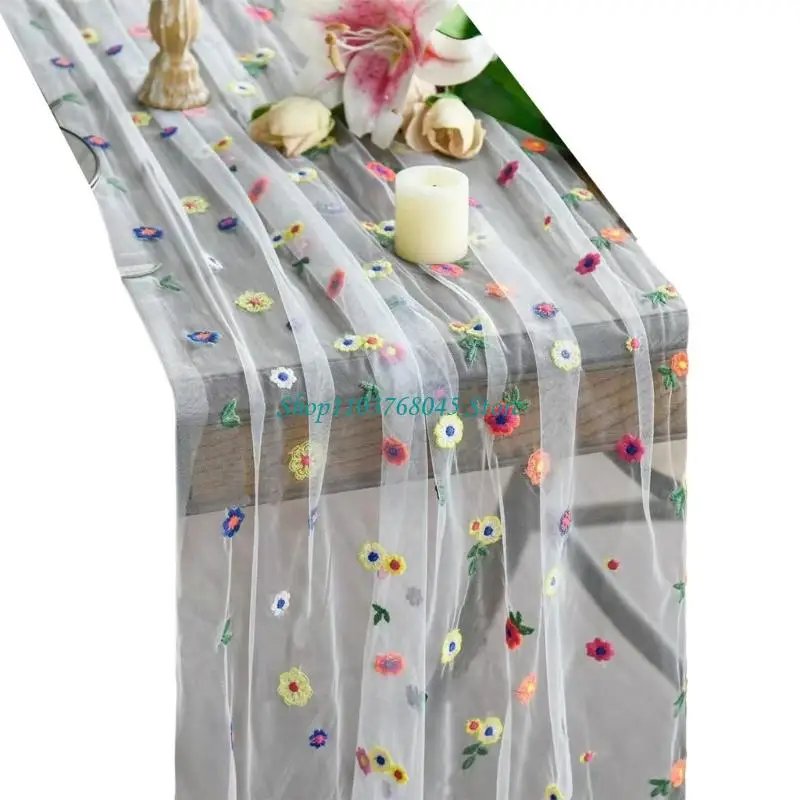 R53F bestickte Tischabdeckung Waschbarer Polyester für Festivalversammlungen – Detail 9