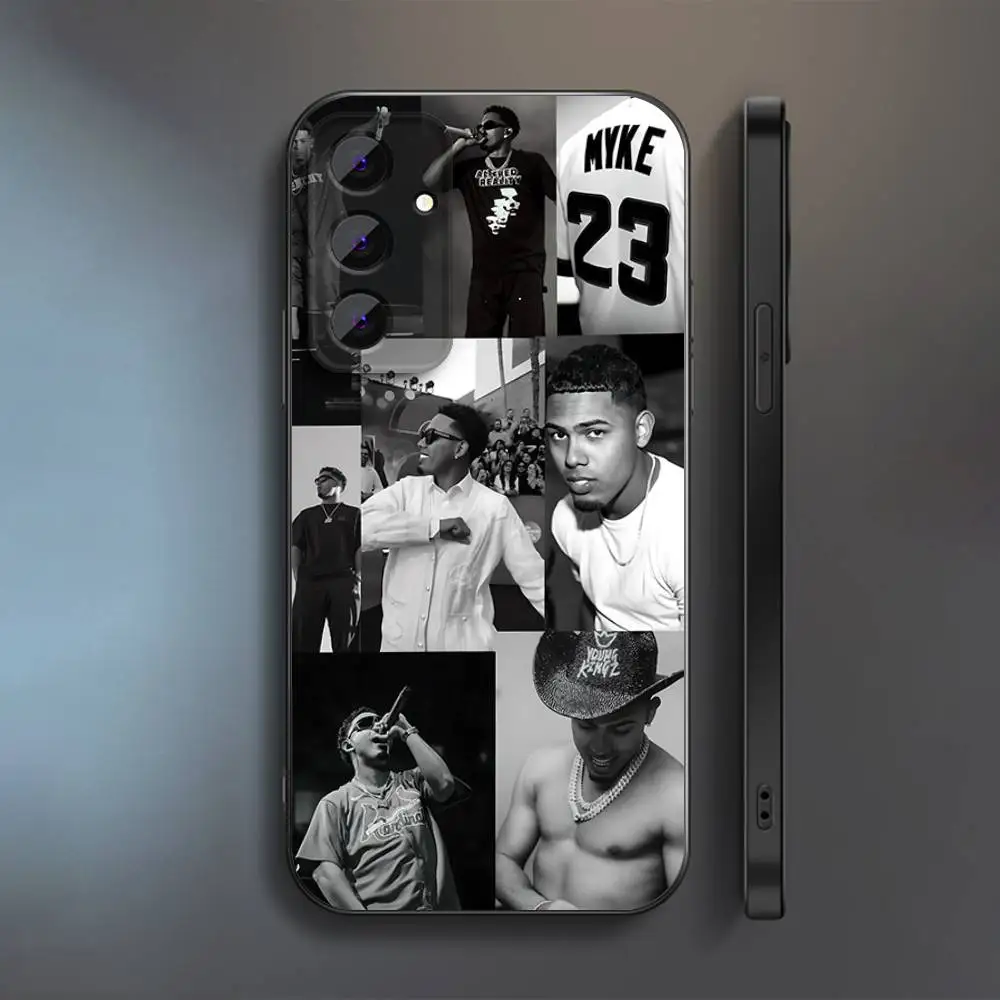 حافظة هاتف M-Myke T-Towers 2025 لهاتف سامسونج S 25,24,23,22,30,21,10,9,Ultra,Plus,Lite,FE,4,5G حافظة سوداء ناعمة