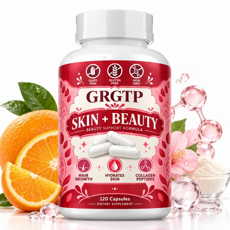 Skin + Beauty Capsules - Promotes Cell Renewal and Repair, Improves Skin Hydration and Elasticity, Nail and Hair Growth Health