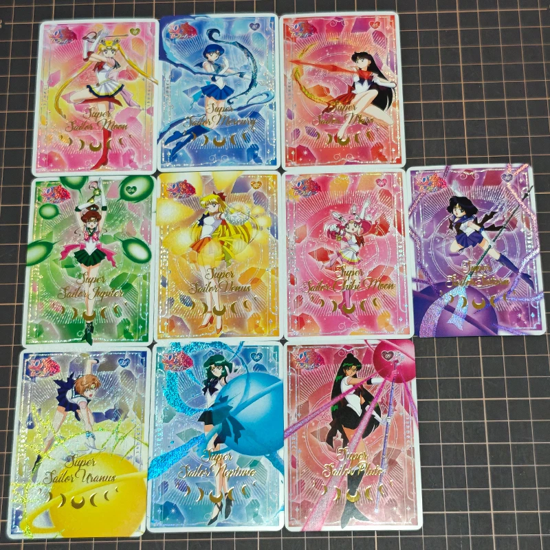 

10pcs/set Sailor Moon Tsukino Usagi ACG Diy Self Control Collect Signature Trading Flash Card Anime Cartoon Gift