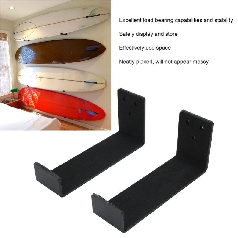 Snowboard Wall Mount Rack Solid Aluminum Surfboard Skis Storage Display For Home Garage