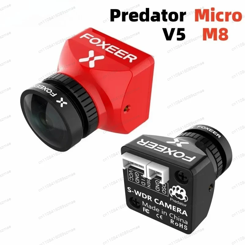 

Foxeer Predator Micro V5 Camera 16:9/4:3 PAL/NTSC Switchable 1.7mm Lens 4ms Latency Super WDR FPV Camera M8 for FPV RC Drone