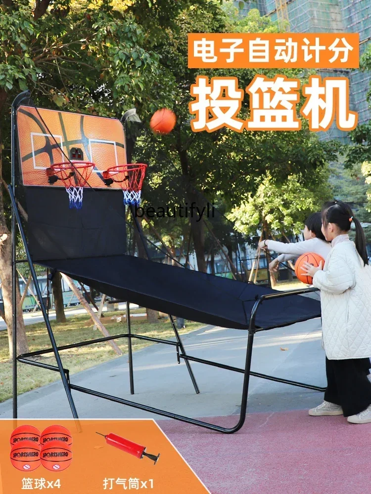 lt Indoor single double scoring household outdoor storage shooting adult basketball hoop