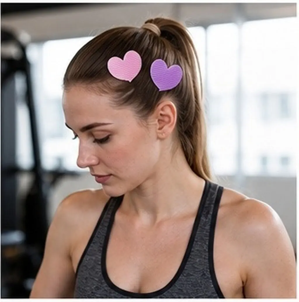 24Pcs Hair Stickers Plastic Hair Holders for Bangs Fringe Control Traceless Grip Ideal for Gym Makeup Skincare