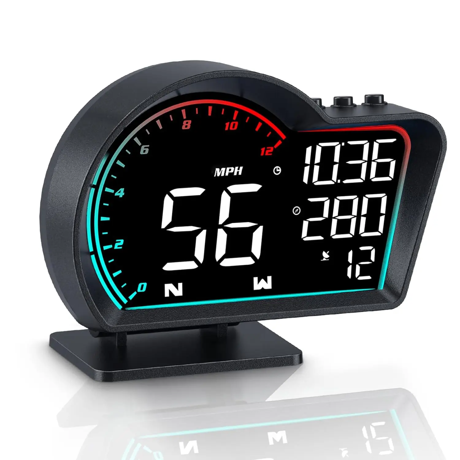 

HUD Digital GPS Speedometer for Car, Large LCD MPH, Oversize Screen, Compass, Over-Speed Alarm, Fatigue Alert