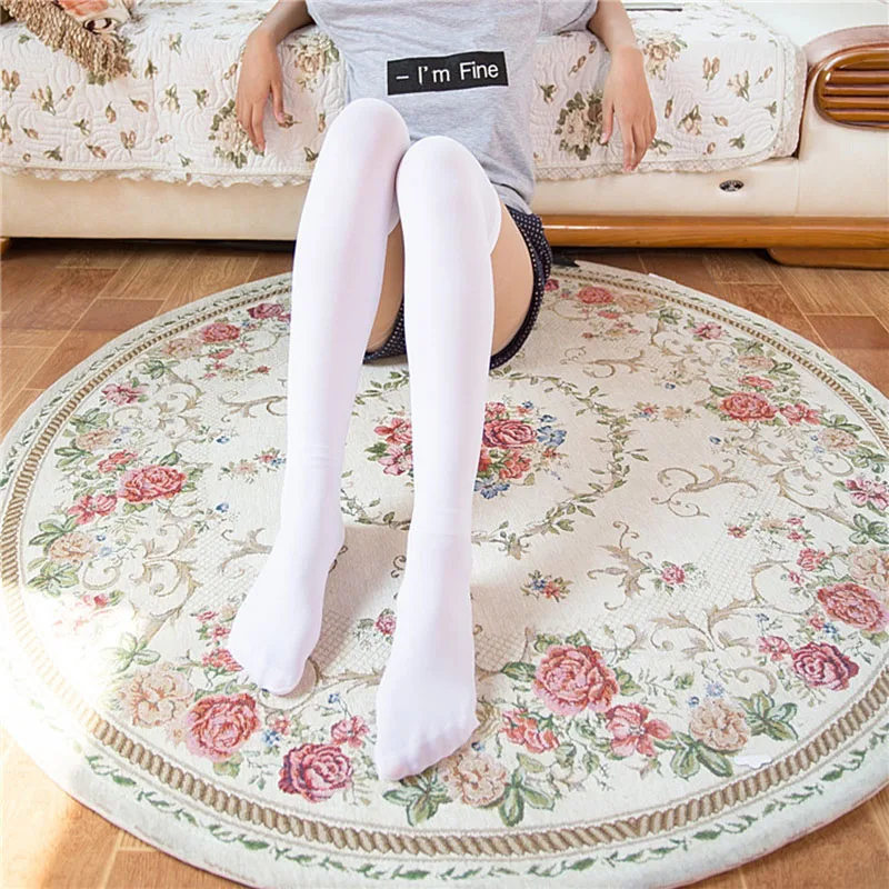 Sexy Black White Soild Color Long Socks Women Over Knee Thigh High Over The Knee Stockings Lolita Ladies Girls Warm Knee Socks