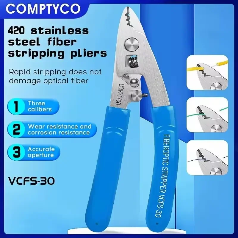 Fiber Optic Stripper Optical Fiber Wire Strippers FTTH Drop Cable WIRE Stripper Tool VCFS-30