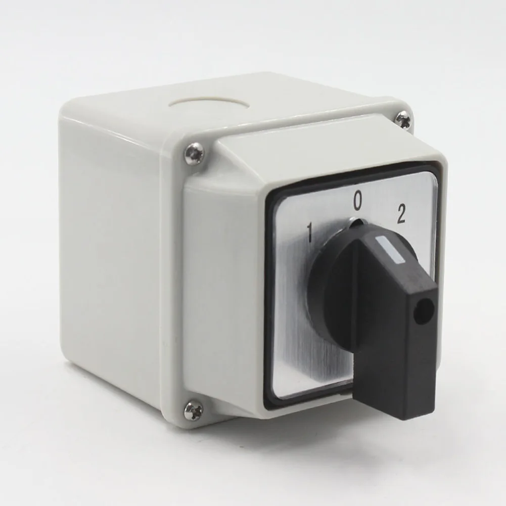 3 Position 20A 380V Rotary Cam Changeover Switch LW26-20 IP65 Enclosed Transfer Switch For Motor Reversing Control