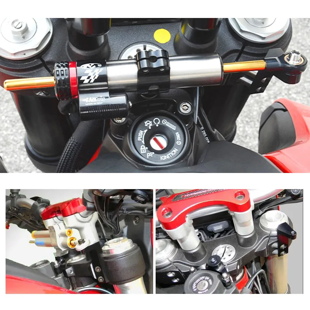 

New For Ducati Hypermotard950 SP Hypermotard 950 2019- Accessories Damper Bracket Kit Steering Shock Stabilizer Mount