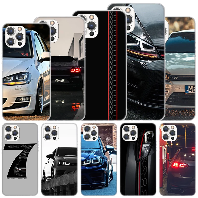 Sport Car Golf R 7 Soft Case For iPhone 16 15 Plus 11 12 13 Mini 14 Pro Max Apple Phone Cover X XS XR SE 7 8 SE Coque 11 12 13 M