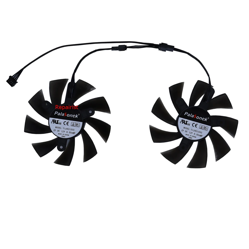 2 sztuki/zestaw, FL8015 12VB,T 129215 SU, wentylator karty graficznej, chłodnica VGA, dla 51Risc RX 580 8G GAMING, dla SHELI 51RISC RX580 DE 8 GB 2048SP