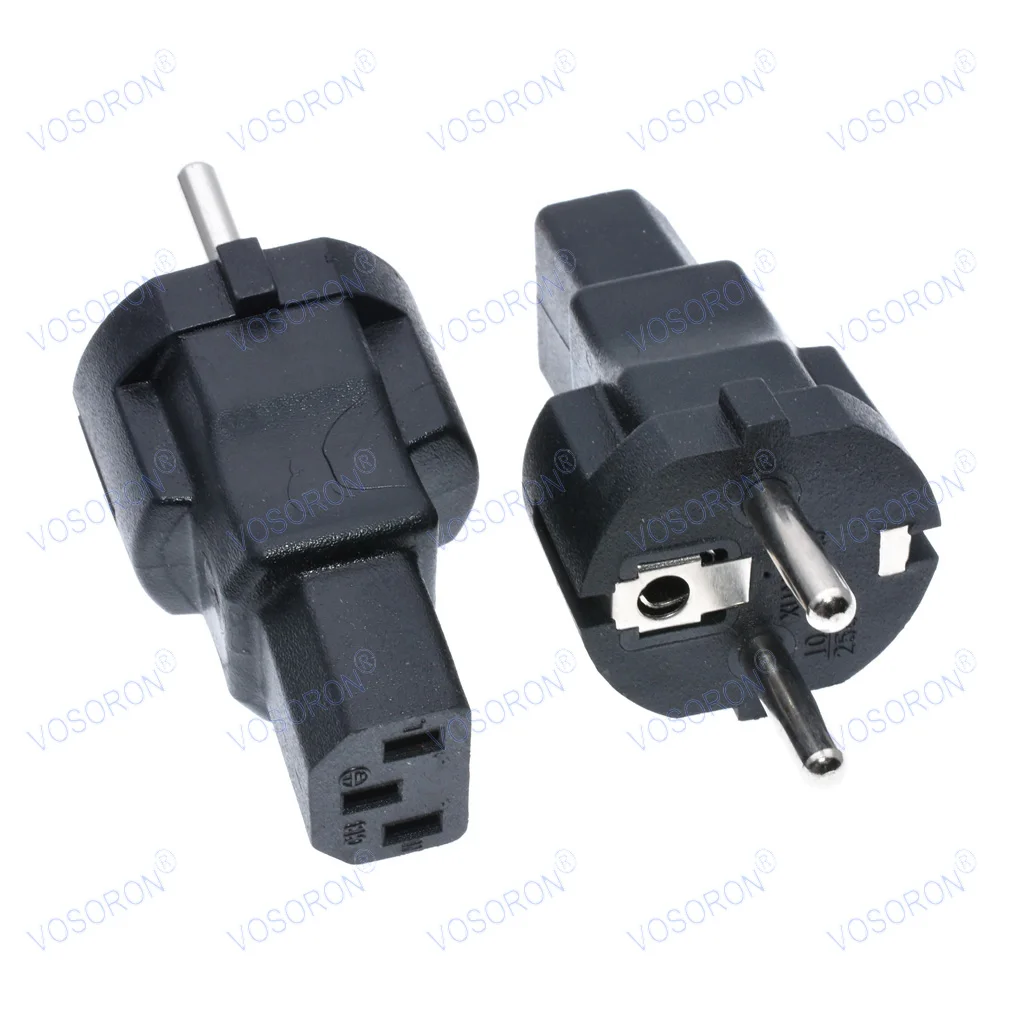 

Адаптер питания из ЕС в IEC320 C13, штекер ЕС в IEC320 C13 Женский штекер переменного тока, штекер ЕС (4,8 мм) 2 штыря в PDU/UPS переменный штекер, 10 А 250 В