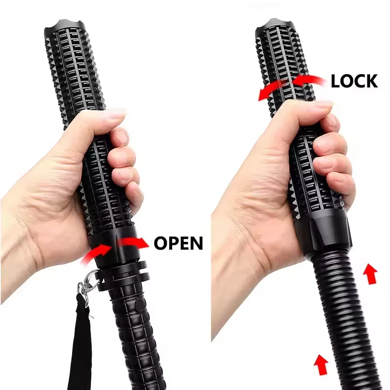 Wolf Tooth Stick Flashlight Strong Light Charging High Bright Multi Functional Outdoor Telescopic Zoom Self Defense Night Patrol