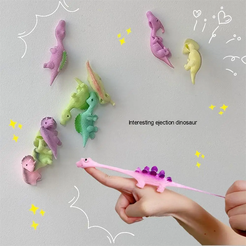 

10pcs The Hottest Fingertip Toy On The Internet Catapult Dinosaur Relieve Stress And Vent Knead And Deform At Will Squeeze Toys