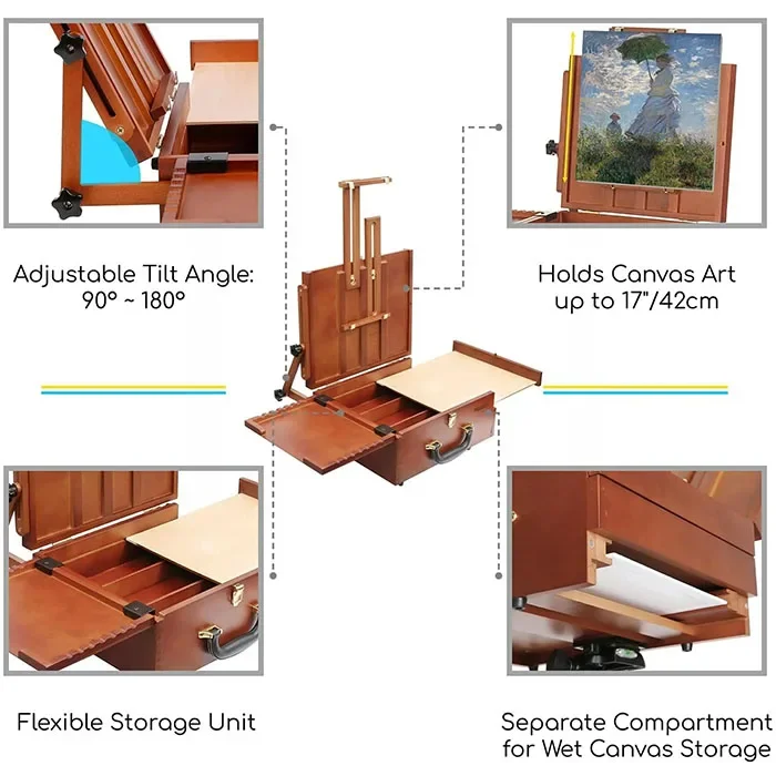 MEEDEN Factory Direct Selling Sketch Box and Table Easel for Artists