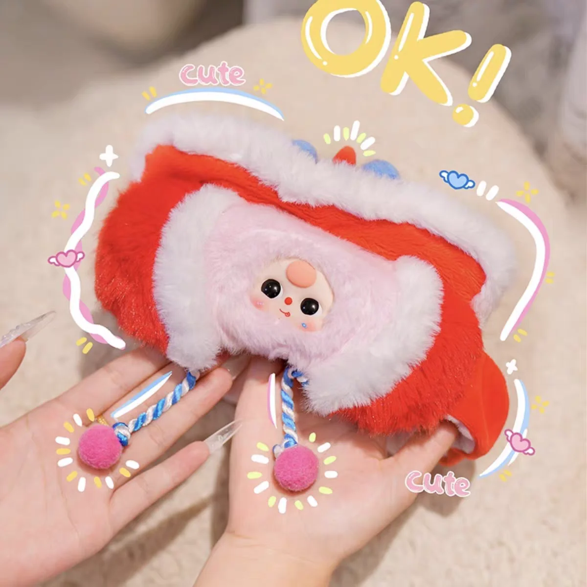 

100% Official Baby Three Eye Mask Blind Box Plush Doll Cute Sleep Mask for Sleeping And Light Blocking Surprise Box Girl's Gift