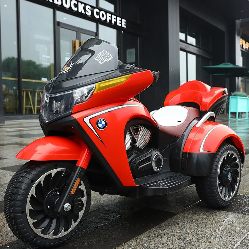 新型子供用電動バイク 3歳～12歳向け 耐荷重50kg ダブルキッズ三輪車