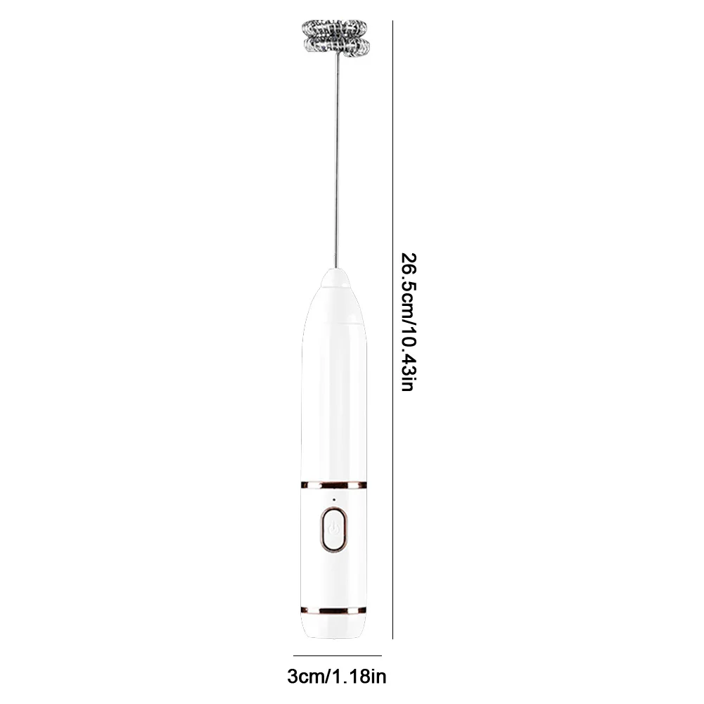 Eiergarde Handmixer 3 snelheden Draadloze eierklopper met 2 koppen Roerdergarde Elektrische melkschuimer voor koffie Warme chocolademelk