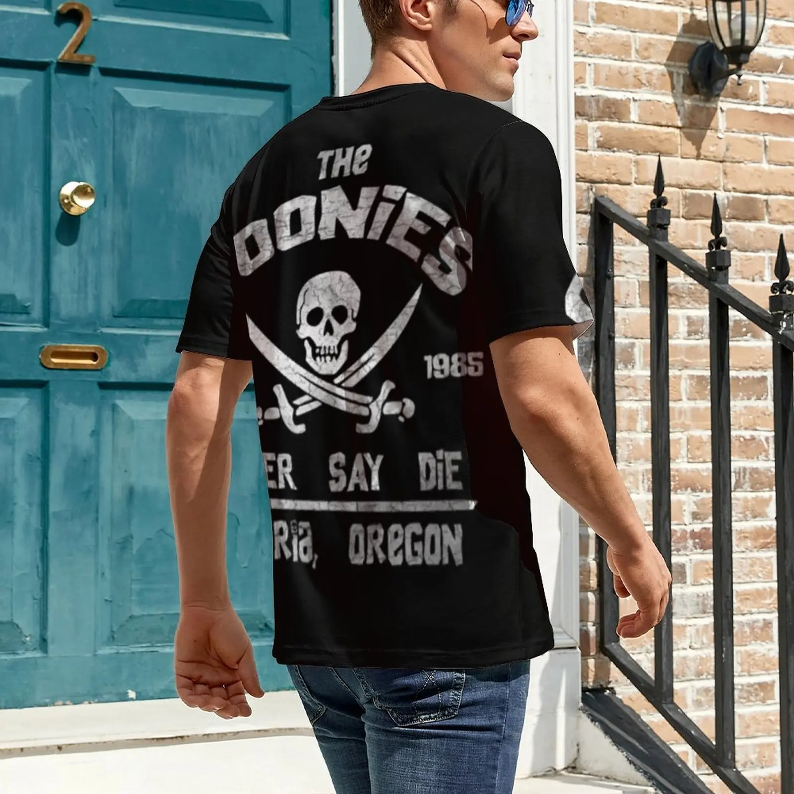 Goonies T-Shirt Never Say Die Vintage T-Shirts Men Funny Tshirt Summer Short Sleeves Printed Clothes Plus Size
