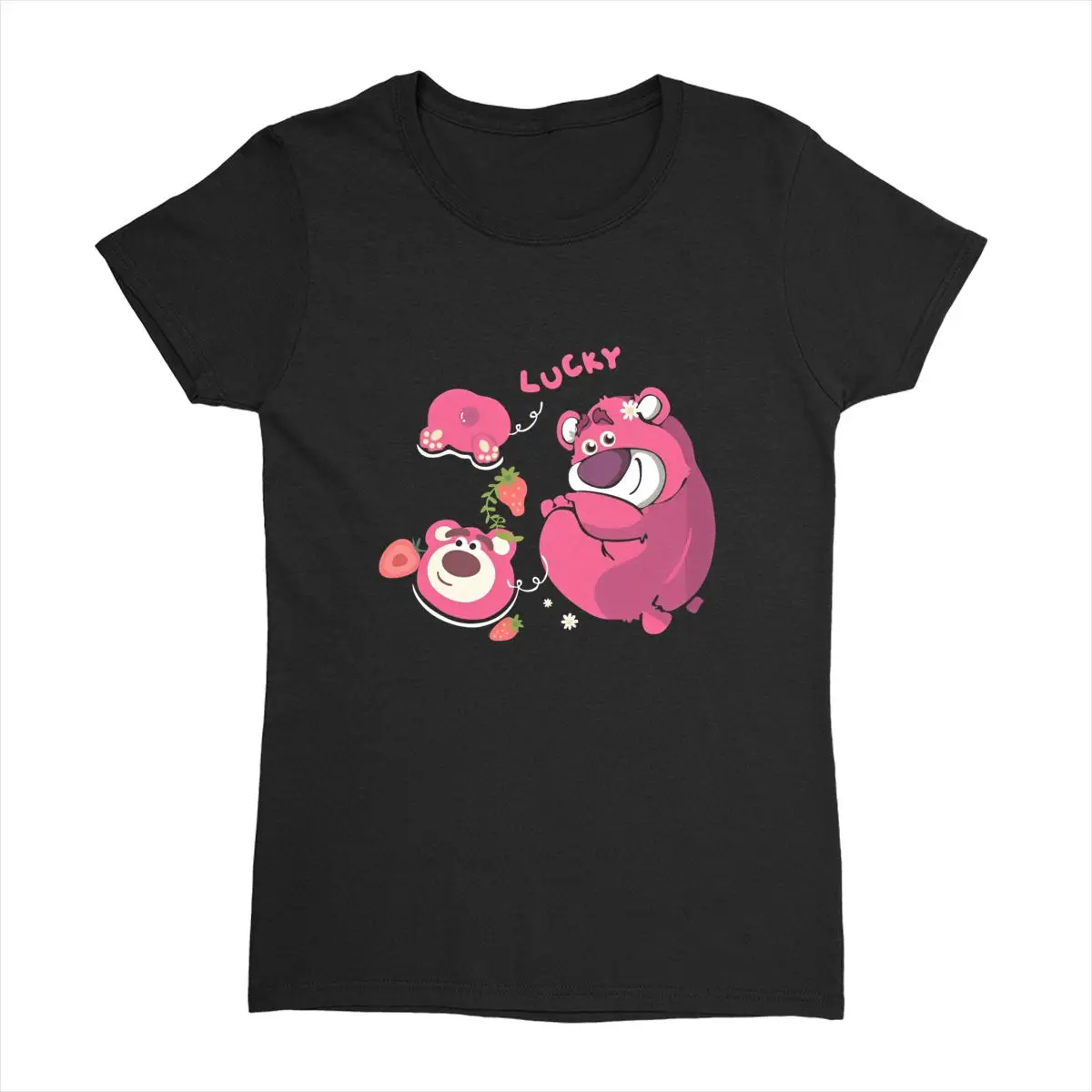 Lotso T Shirt lucky Kawaii T Shirts Short Sleeve Vintage Tops Beach Casual O Neck Oversize Tees