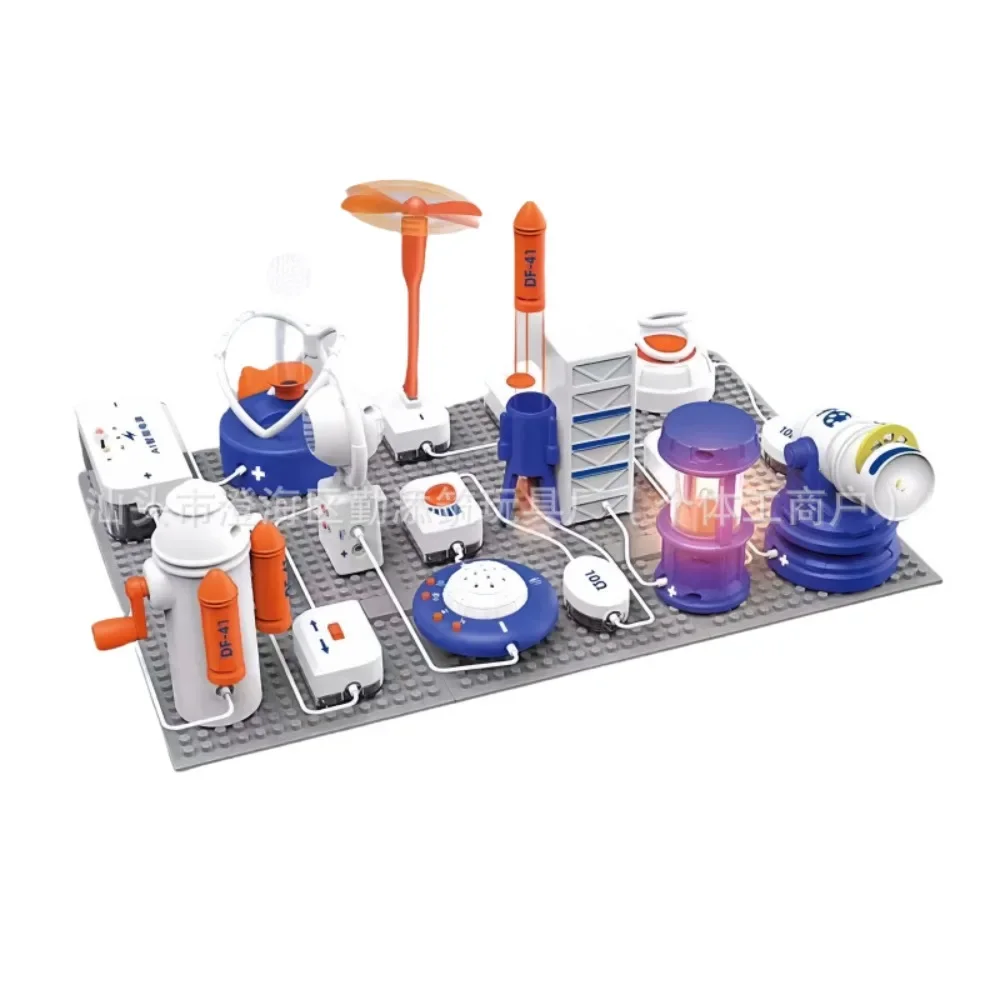 STEM elektronische circuit bouwstenen kit, AI spraakbesturing educatief speelgoed, DIY natuurkunde wetenschap experiment voor kinderen van 6-12 - afbeelding 2