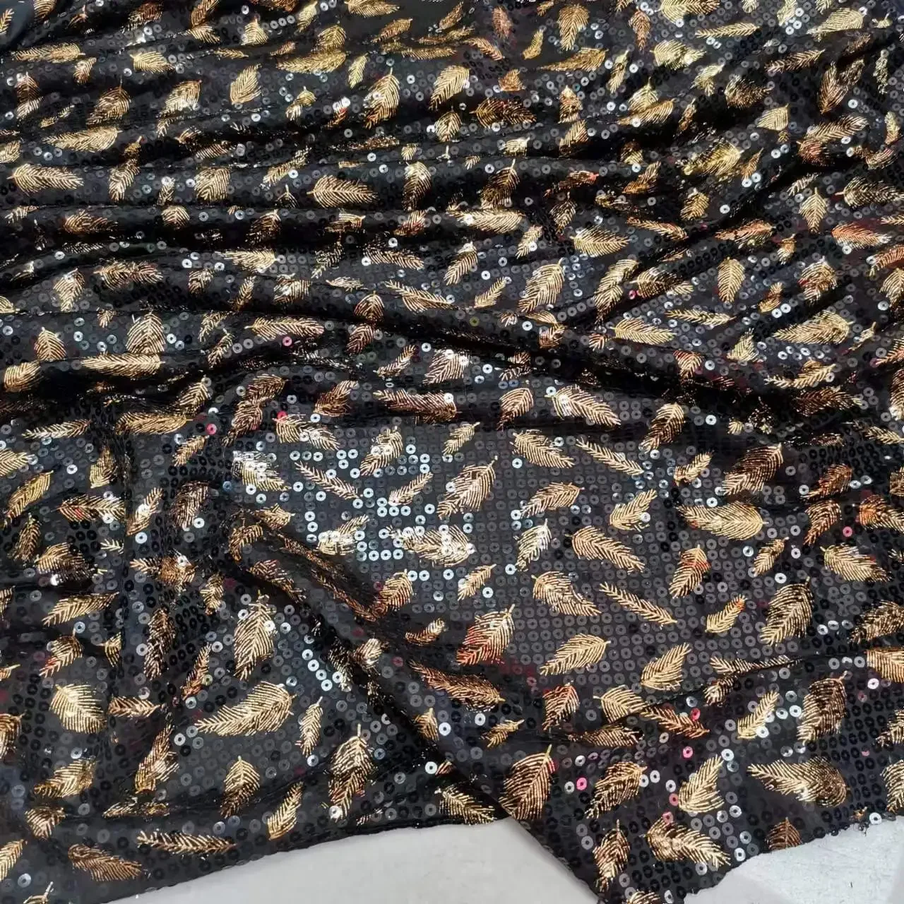 Sequin Dress Material Decoration Dropping Bronzing Fabric Bling Cosplay Dancing Dress DIY Sewing Tissue