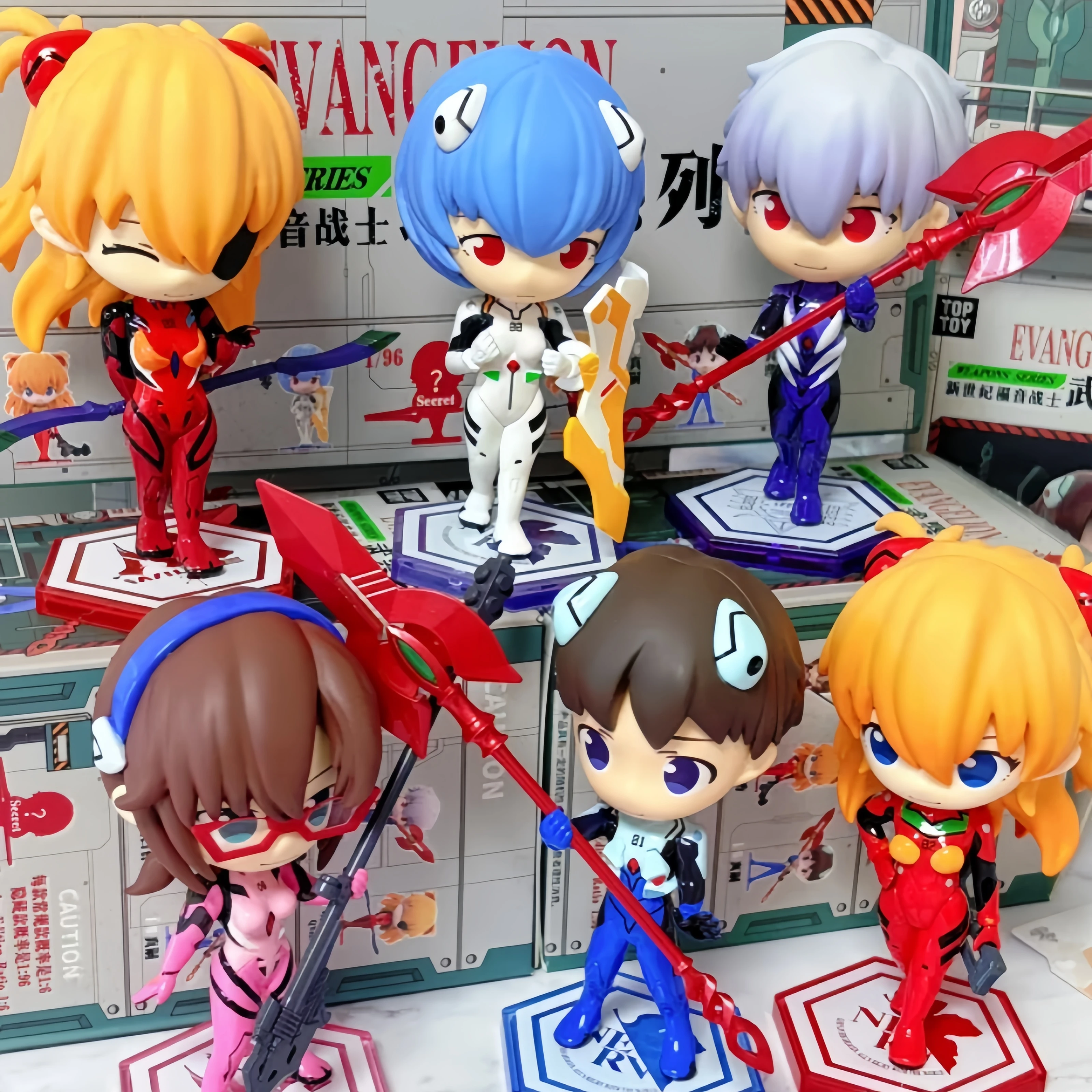 

Original Evangelion Weapons Series Blind Box New Trendy Anime Figure Model Mystery Box Decoration Eva Merch Kids Custom Gifts