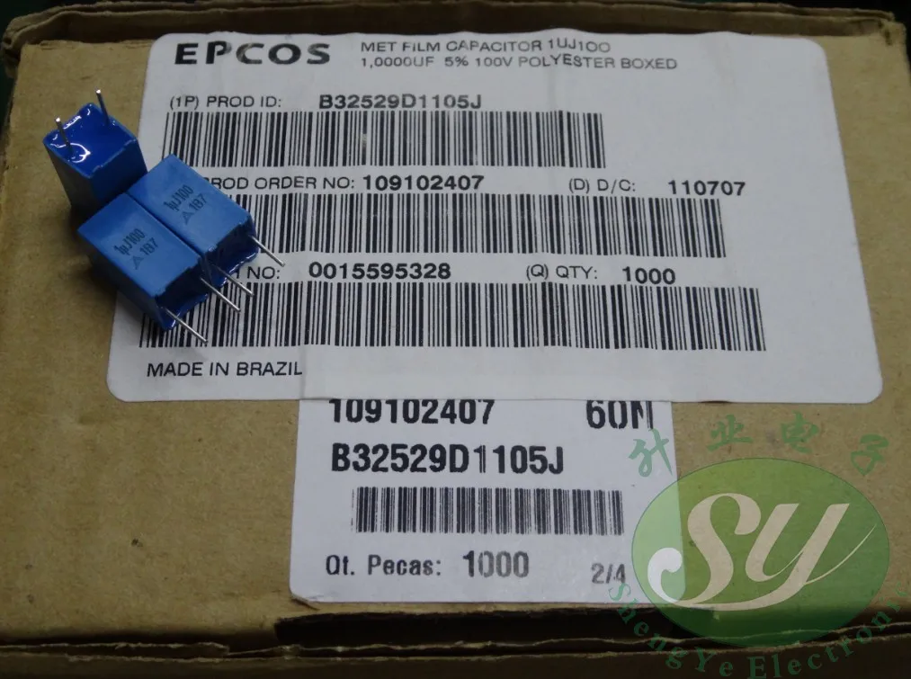 

50pcs/lot new original EPCOS B32529 series 100V 5% film capacitor free shipping