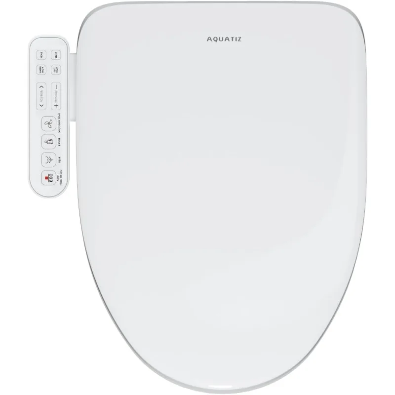 

Elongated Smart Toilet Seat, Electronic Heated Toilet Seat, Self-Cleaning Nozzle, Temperature Controlled Wash, Air Dryer