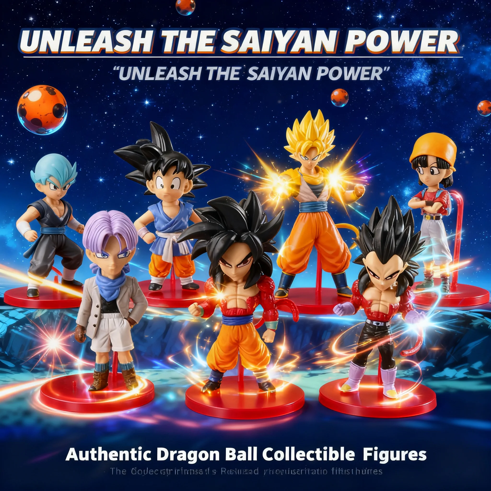 

6PCS Dragon Ball Z Action Figures Anime Cartoon Goku Trunks Vegeta Videl PVC Collectible Model Toys Statue Decor Gift for Fans