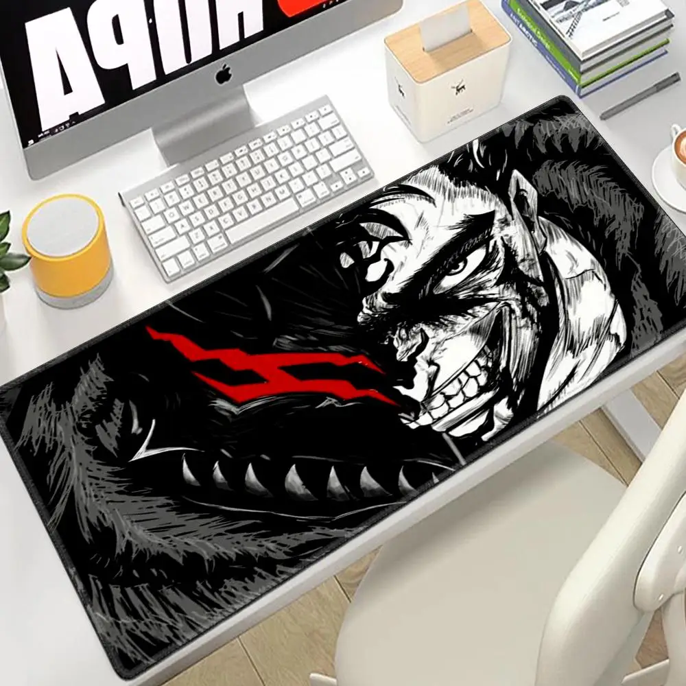 

Guts sword in berserk Mouse Mat Berserk Guts Gamer Gaming Mouse Pad Computer Accessories Big Keyboard Laptop Padmouse Speed Desk