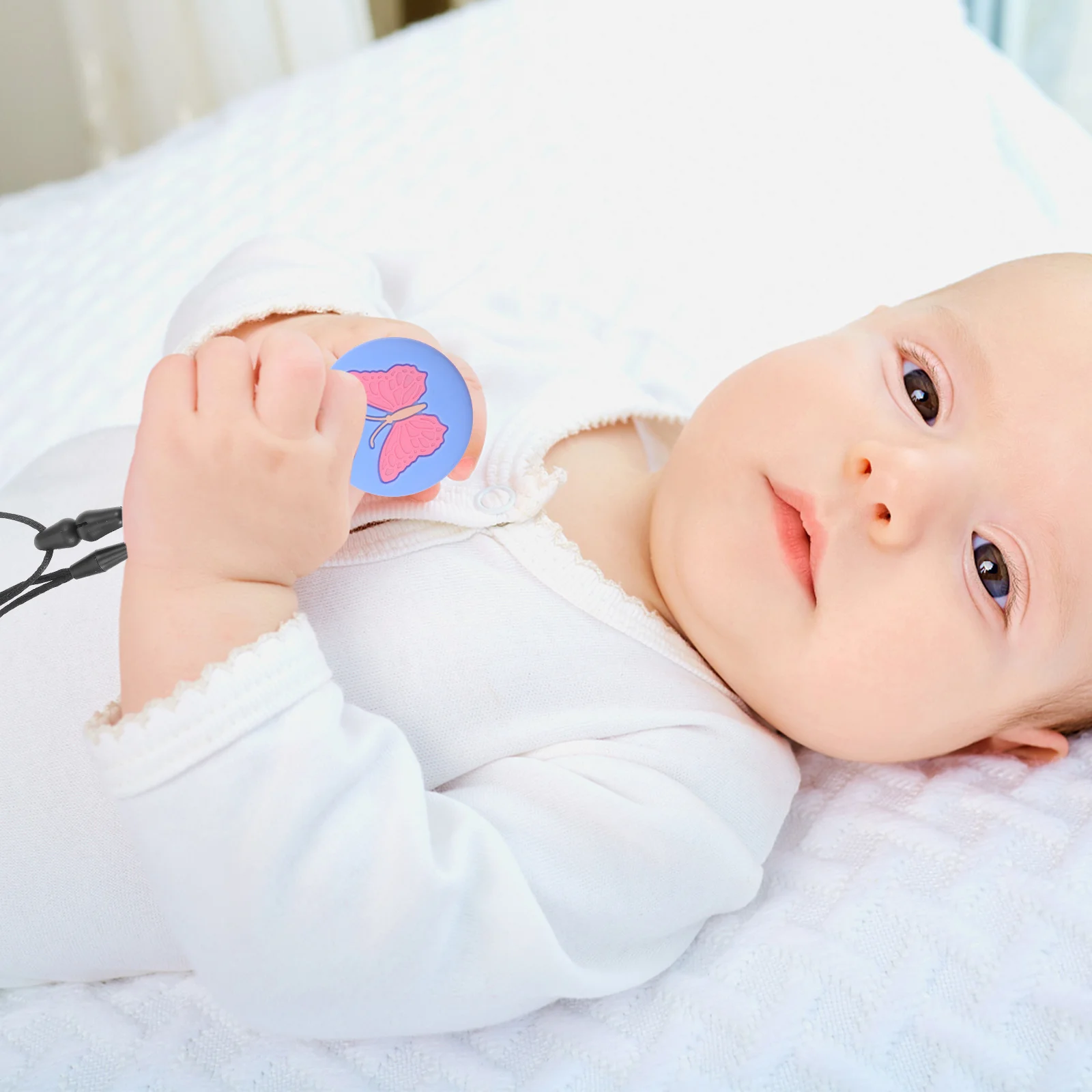 

Baby Teething Necklace Silicone Molar Teether For Infant Nursing Sensory Chew Soothing Newborn Toddler Teethers Plaything