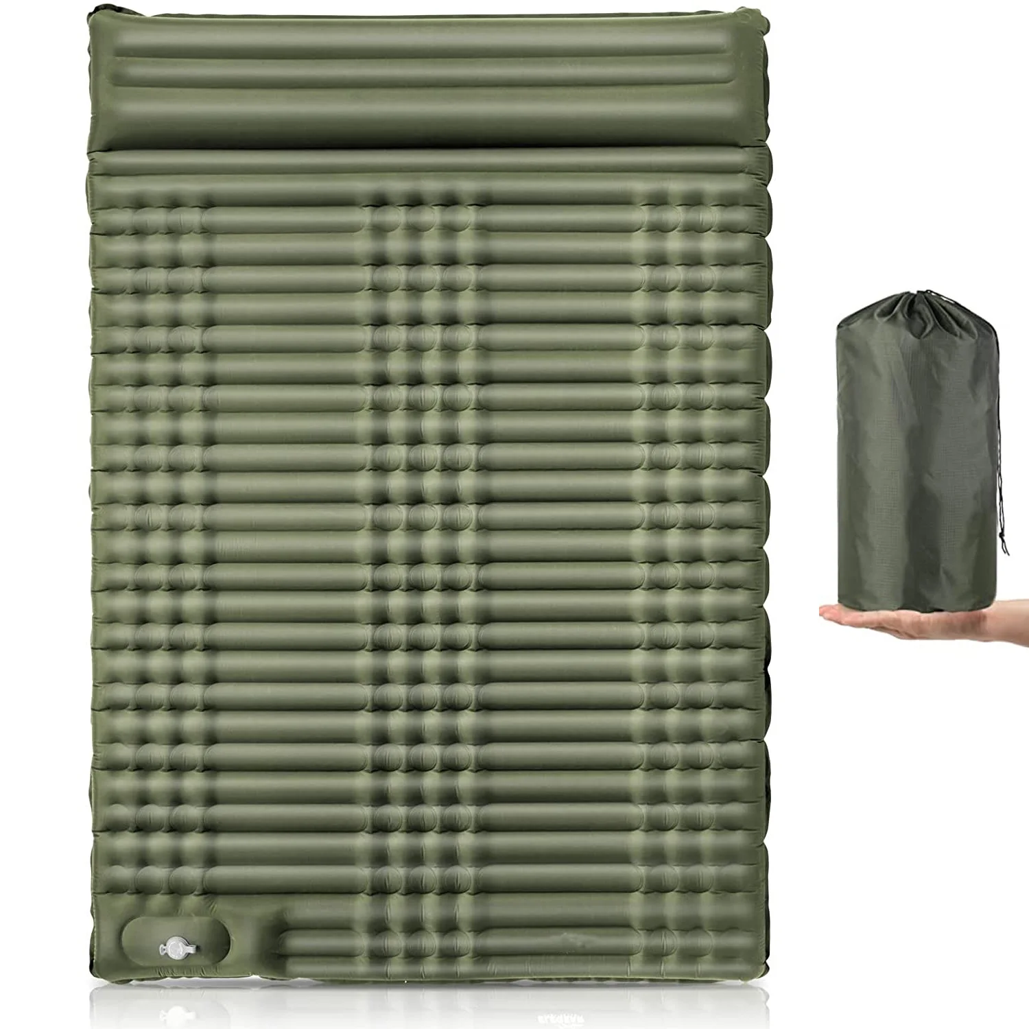

Thickened 10CM double inflatable pad, pull belt camping automatic inflatable pad, tent sleeping pad, Shenzhen