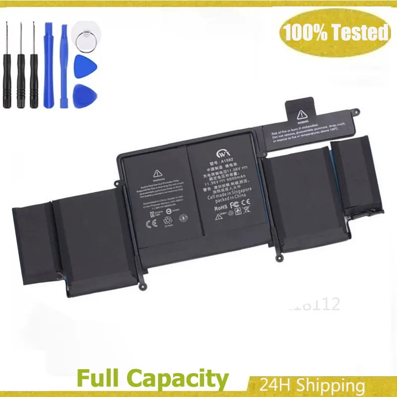 A1493 A1582 A1502 Laptop Battery for MacBook Pro 13 Inch Retina Early 2015 Mid 2014 Late 2013 ME864 ME865 11.42V 74.9Wh