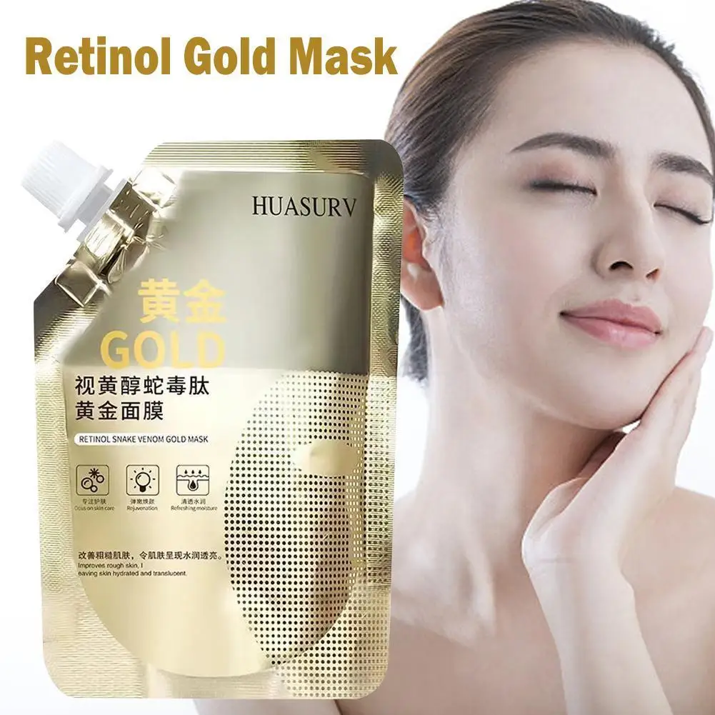 100g Retinol Peptide Gold Mask Brightening Moisturizing Mud Mask Anti-aging Control Care Skin Clear Moisturizing Firming Oi O9J9