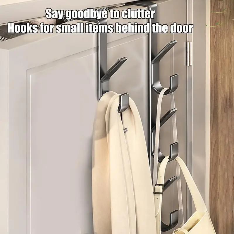 شماعات الباب الملابس معلقة الكربون الصلب قوي فوق الباب السنانير شماعات ملابس متعددة الاستخدامات منظمة تخزين المنزل السنانير