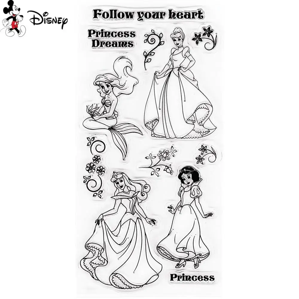 Disneys Princesses Clear Stamps And Dies Set for DIY Scrapbooking Embossing Paper Cards Crafts New 2022 Sleeping Beauty Stamps