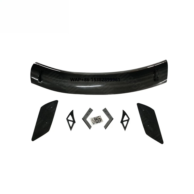 

Real Carbon Fiber Rear Trunk Lip Spoiler Wing for 2015-2023 Mustang GT500 Single Deck Ducktail Front Tail Roof Spoiler