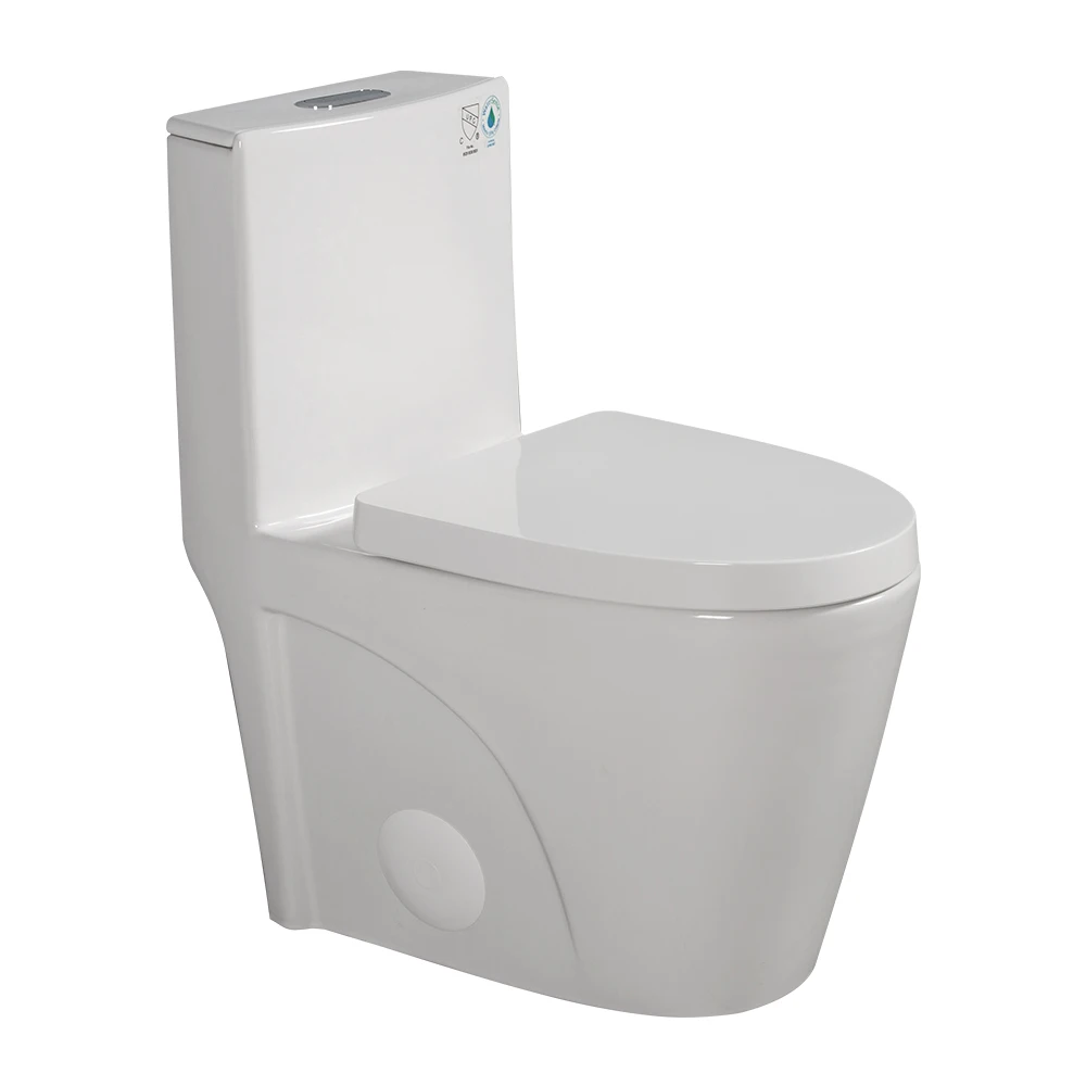 One-Piece Toilet, 1.1/1.60 GPF Water-Efficient Dual-Flush Elongated Comfort Height Floor Mounted, ADA Compliant Toilet with Soft Closing Seat Included