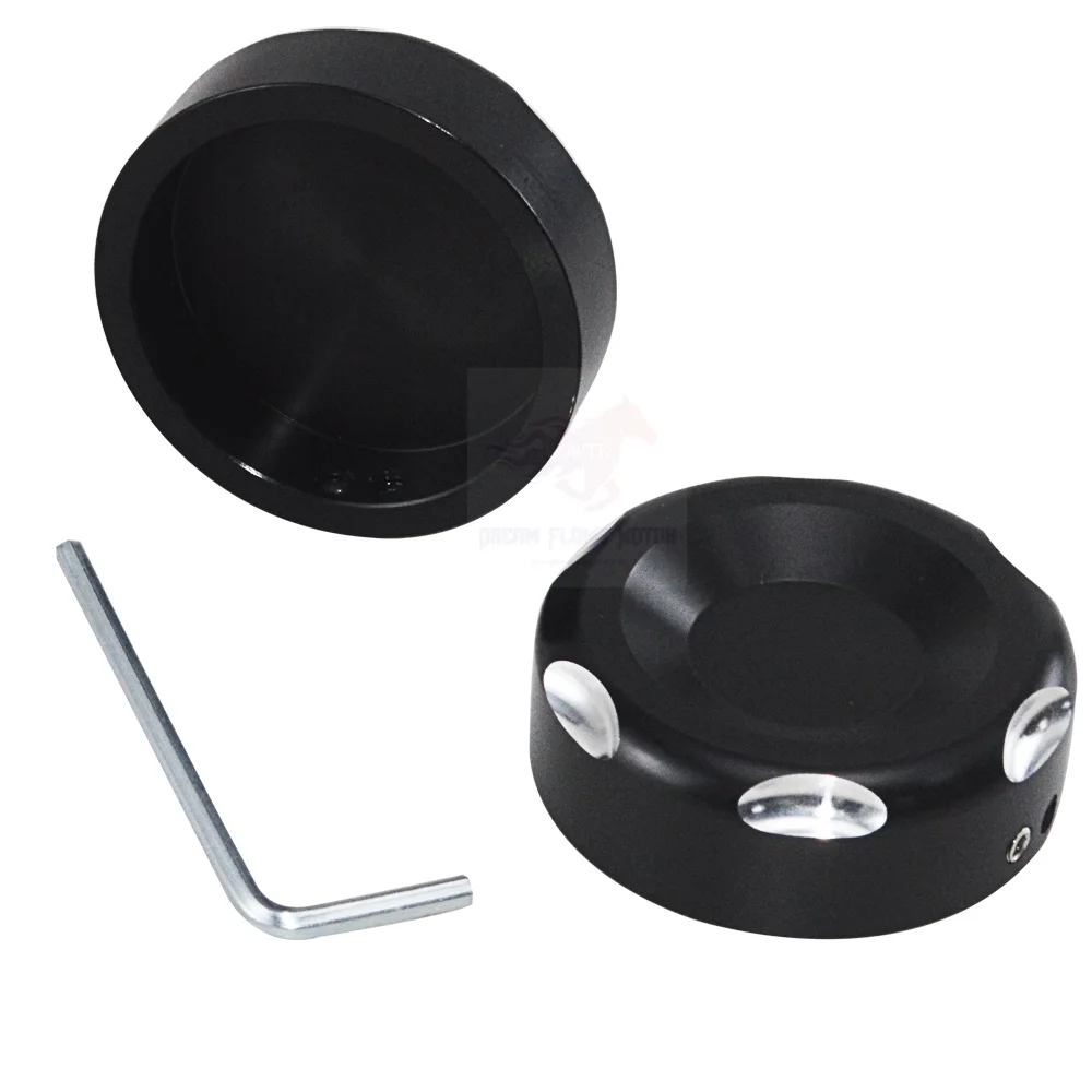 Motorcycle Upper Fork Stem Nut Cover Cap Kit For Harley Softail Street Bob Low Rider Dyna Fat Boy Sportster XL883 1200 2011-UP