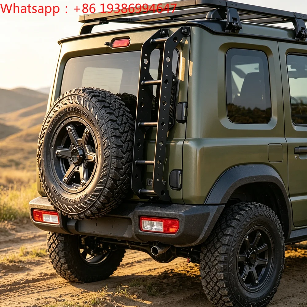 For Accessories Aluminum Car Rear Ladder Tailgate Ladders Jimny Escalera Trasera for Suzuki Jimny 2023-Later 5-Door JC74 JB74xl