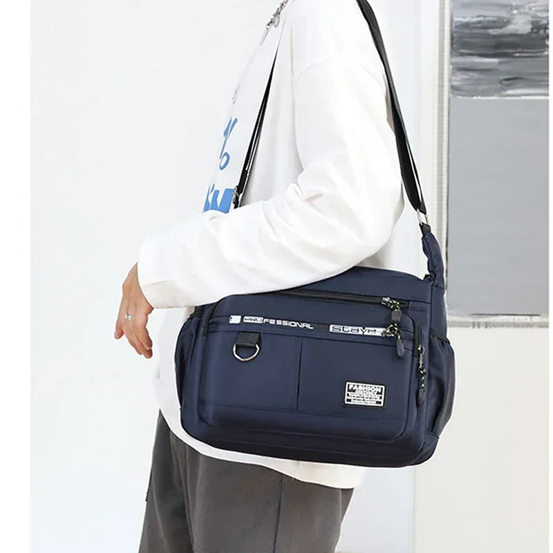 Robuste Multi-Pocket-Business-Umhängetasche für Männer und Frauen, lässige Business-Handtasche mit mehreren Fächern – Detail 5
