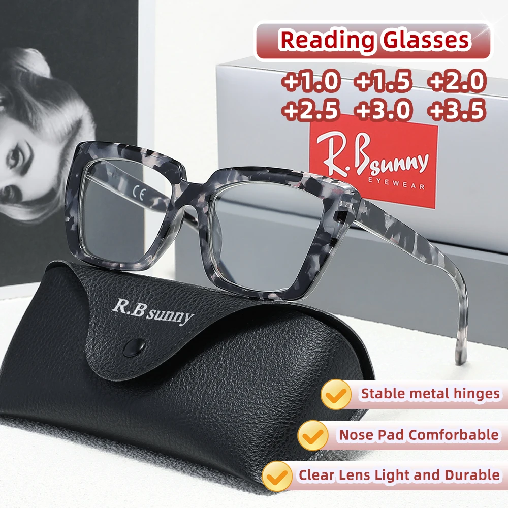 نظارات قراءة أنيقة للنساء القراء نظارات كمبيوتر مضادة للضوء الأزرق مناسبة للقراءة اليومية + 1.0 ~ + 3.5