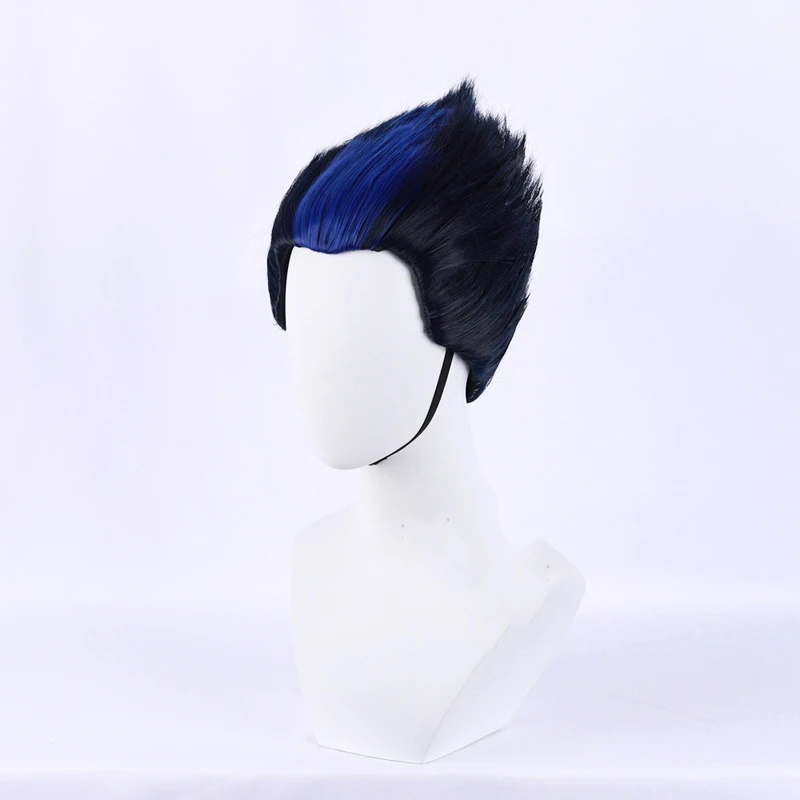 ‌ YORU Cosplay Pruik Anime Valorant Hoge Temperatuur Gradiënt Blauw Voor Man
